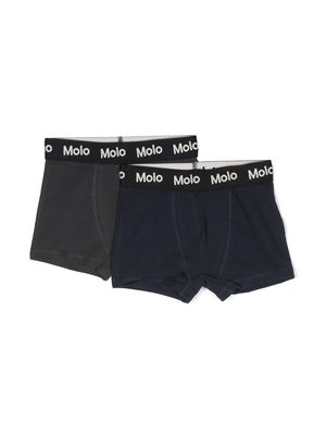 Molo two-pack logo-trim boxer shorts - Blue