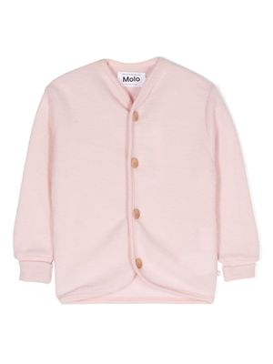 Molo V-neck merino wool cardigan - Pink