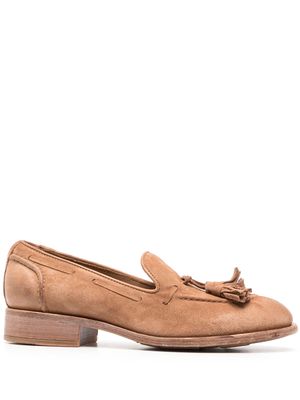 Moma 20mm almond-toe loafers - Brown