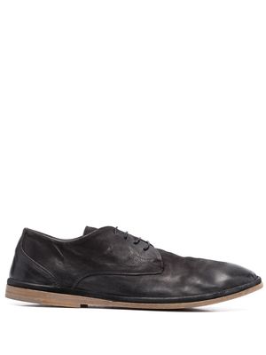 Moma almond-toe leather lace-up shoes - Black