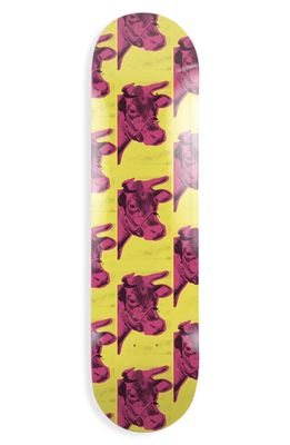 MoMA Andy Warhol Cow Skateboard Deck in Yellow