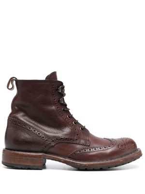 Moma brogue-detail ankle boots - Brown