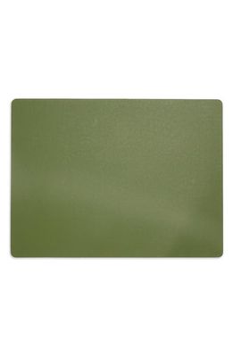 MoMA Design Store Dual Sided Recycled Leather Placemat in Green/Black Rectangle