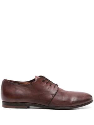 Moma grained-leather Derby shoes - Brown