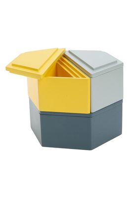 MoMA Honeycomb Stacking Jewelry Boxes in Cool Tones