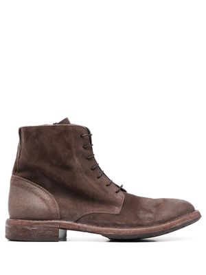 Moma lace-up detail leather boots - Brown