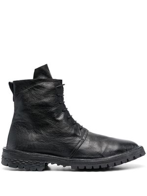 Moma lace-up leather ankle boots - Black