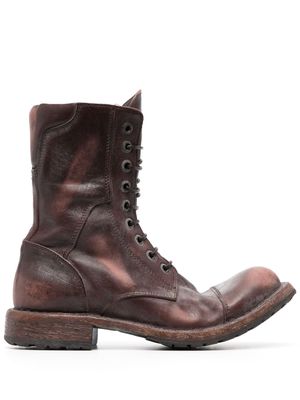Moma lace-up tall boots - Brown
