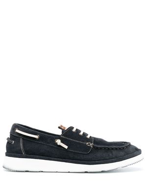 Moma leather boat shoes - Blue