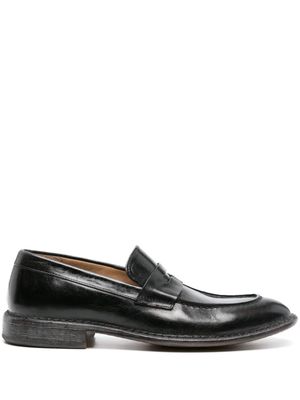 Moma leather penny loafers - Black