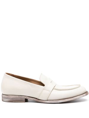 Moma leather penny loafers - White