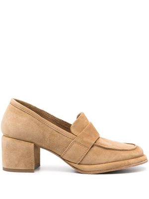 Moma Oliver Water suede pumps - Brown