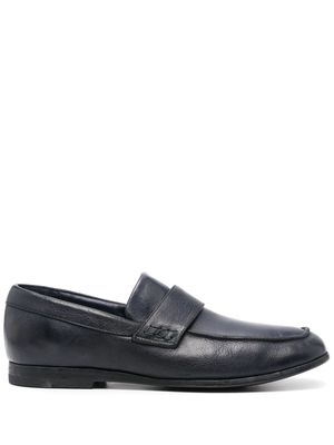 Moma pebbled-leather loafers - Blue