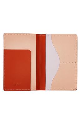 MoMA Primary Recycled Leather Passport Case in Pink