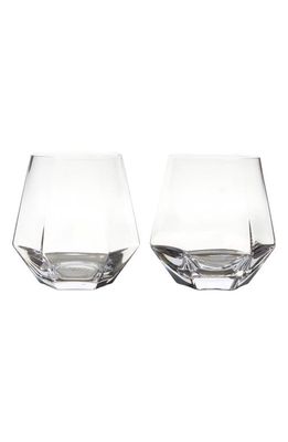 MoMA Radiant Set of 2 Crystal Glasses in Clear