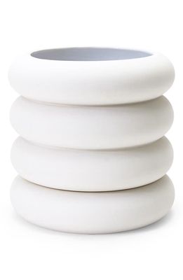 MoMA Self Watering Stacking Planter in White
