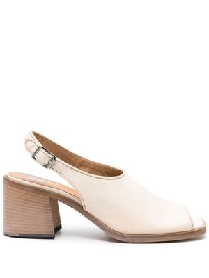 Moma square-toe slingback sandals - Neutrals