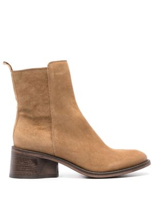Moma suede leather ankle boots - Neutrals