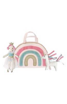 MON AMI Rainbow Play Case & Doll Set in Pink