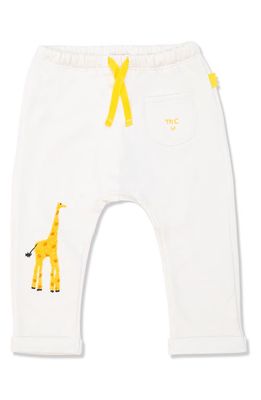 Mon Coeur Giraffe Appliqué Sweatpants in Natural