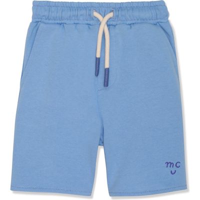 Mon Coeur Kids' Knit Drawstring Shorts in Della Blue