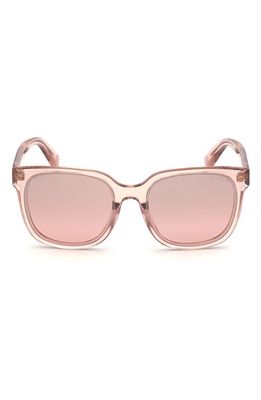 Moncler 55mm Mirrored Square Sunglasses in Shiny Pink /Gradient Violet