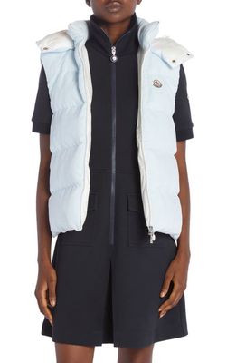 Moncler Agelao Hooded Down Vest in Blue