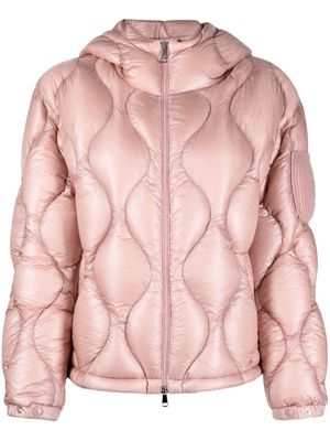 Moncler Anthon short padded hooded jacket - Pink