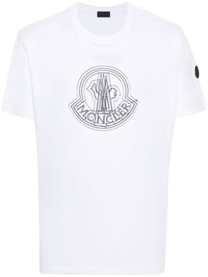 Moncler appliqué-logo cotton T-shirt - White