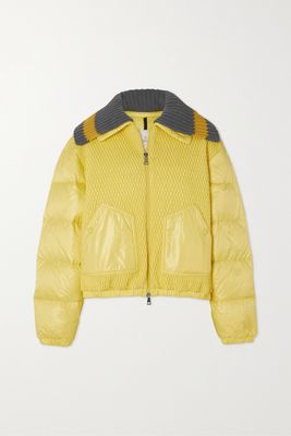 Moncler - Apront Cropped Quilted Shell Down Bomber Jacket - Yellow