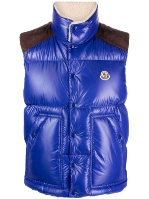 Moncler Ardeche quilted panelled gilet - Blue