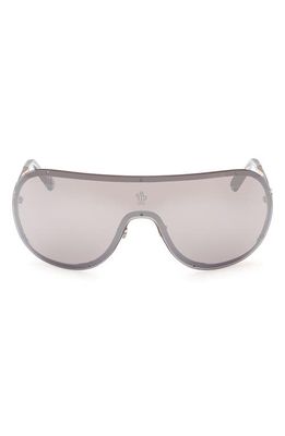 Moncler Avionn Shield Sunglasses in Silver Ice Grey /Mirror