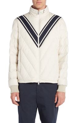 Moncler Barrot Down Jacket in Light Beige