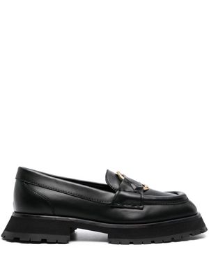 Moncler Bell leather loafers - Black
