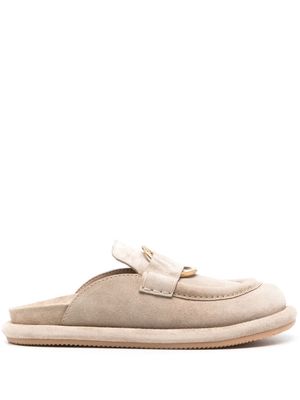Moncler Bell suede slippers - Neutrals