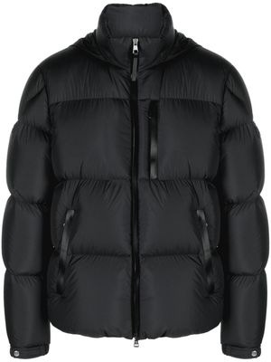 Moncler Besbre leather-trim puffer jacket - Black