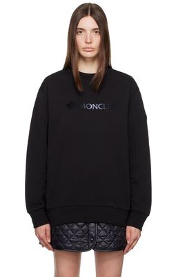 Moncler Black Flocked Sweatshirt
