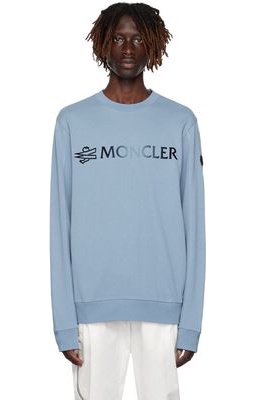 Moncler Blue Flocked Sweatshirt