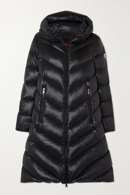 Moncler - Cambales Hooded Quilted Glossed-shell Down Coat - Black