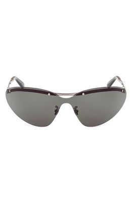Moncler Carrion Shield Sunglasses in Silver Green /Green