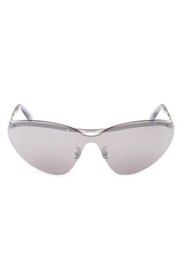 Moncler Carrion Shield Sunglasses in Silver Ice Gray /Mirror