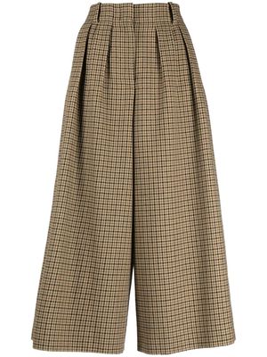 Moncler check cropped trousers - Neutrals