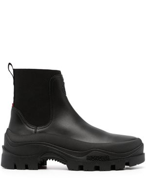 Moncler chunky-sole leather ankle boots - Black