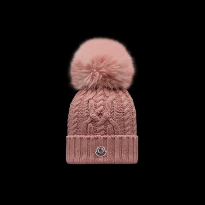 MONCLER COLLECTION Bonnet en mélange de cachemire avec pompon