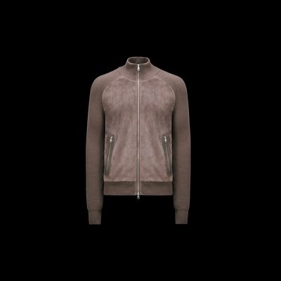 MONCLER COLLECTION Cardigan en coton et daim