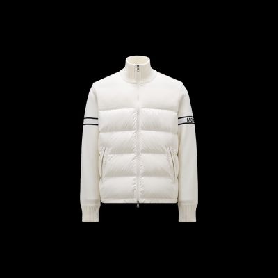 MONCLER COLLECTION Cardigan en laine mélangée matelassé