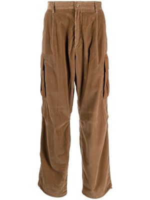 Moncler corduroy wide-leg trousers - Brown