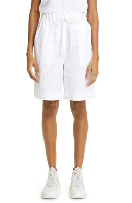 Moncler Cotton Blend Bermuda Shorts in White
