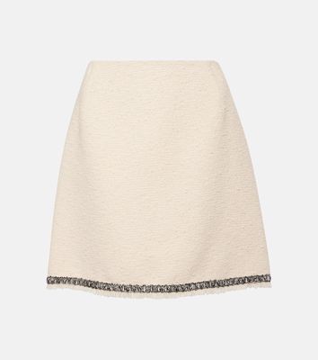 Moncler Cotton-blend tweed miniskirt