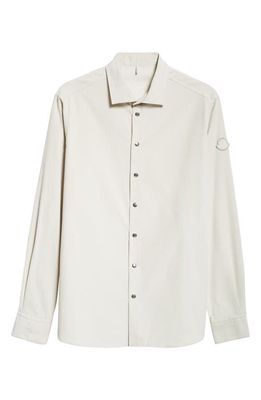 Moncler Cotton Corduroy Snap-Up Shirt in Frozen Dew